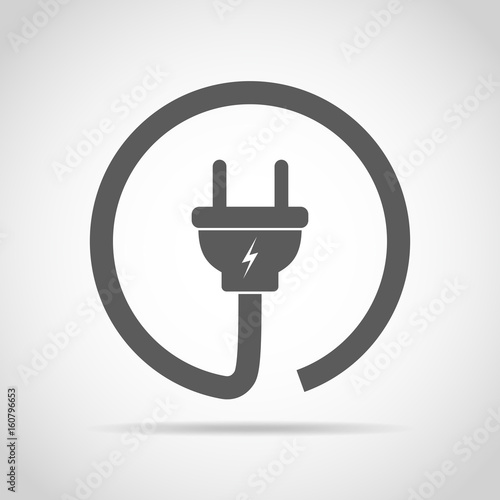Wire plug icon. Vector illustration.