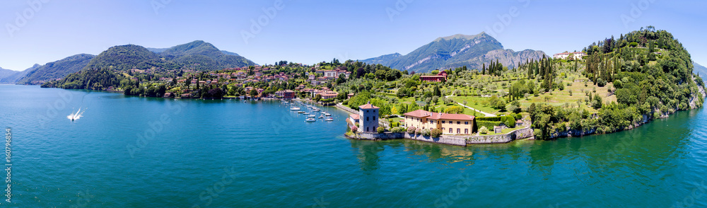 Bellagio - Pescallo - Lago di Como (IT) - Parco e Villa Serbelloni - Rockefeller Foundation - Vista aerea