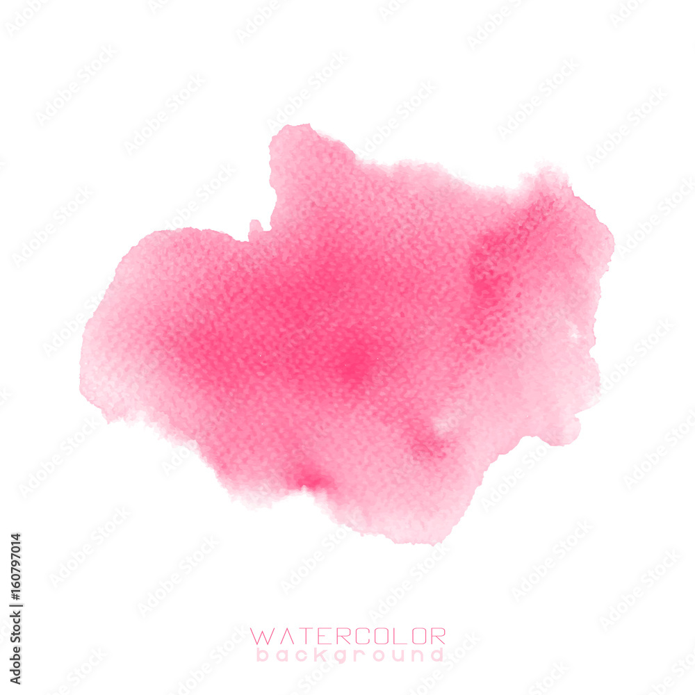 Vector hand painted dry brush style stain. Colorful painted stroke.