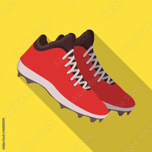 Baseball Sneakers. Baseball single icon in flat style vector symbol stock illustration web.