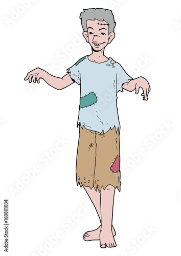 young carzy beggar
