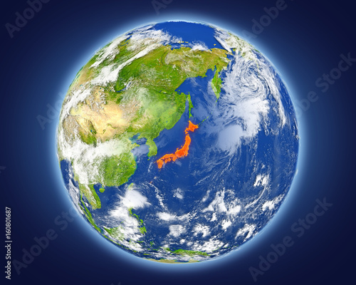 Japan on planet Earth
