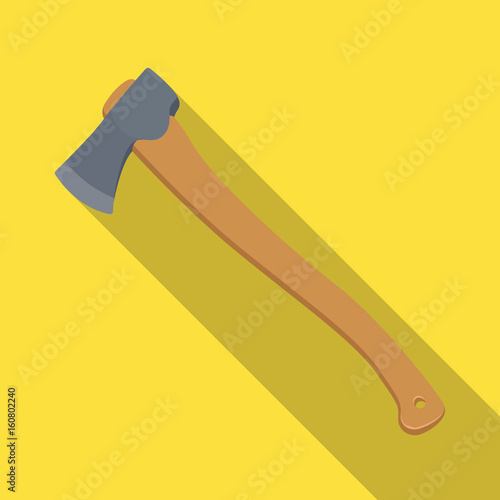 The ax is marching.Tent single icon in flat style vector symbol stock illustration web.