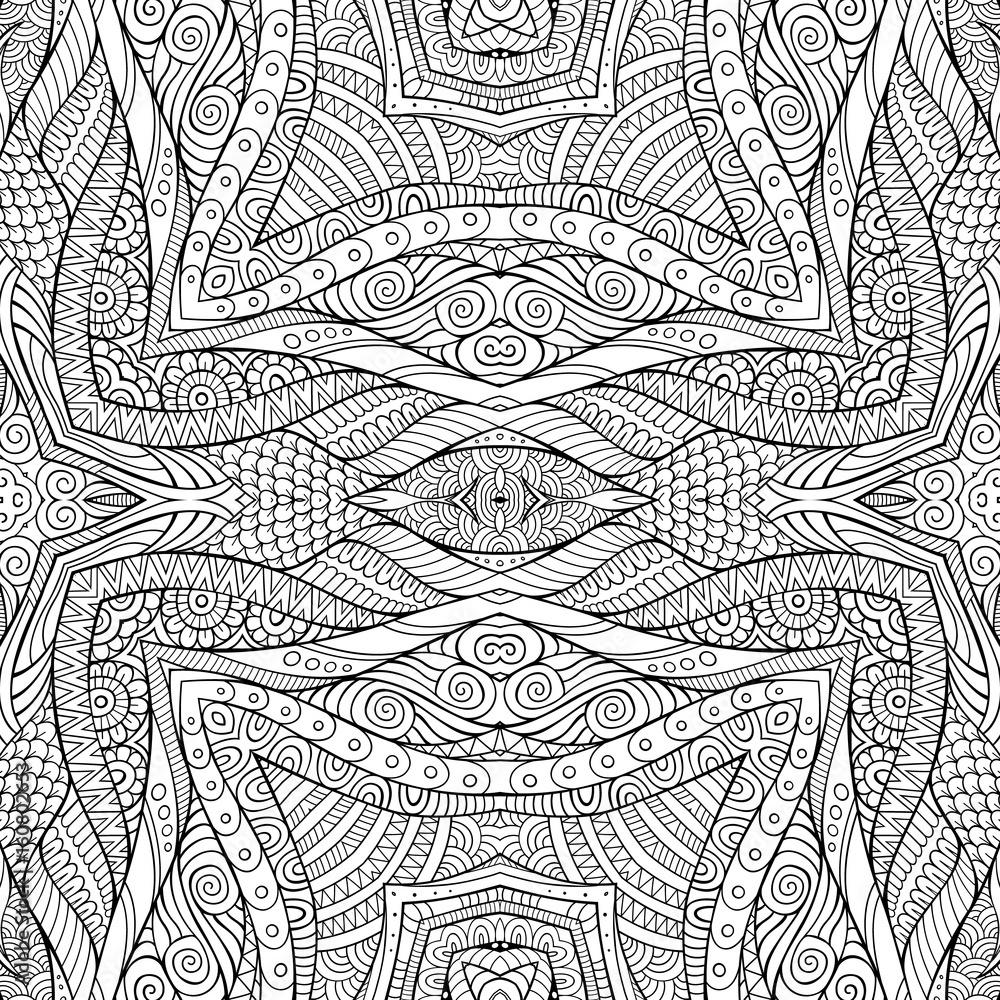 Abstract vector ethnic sketchy background