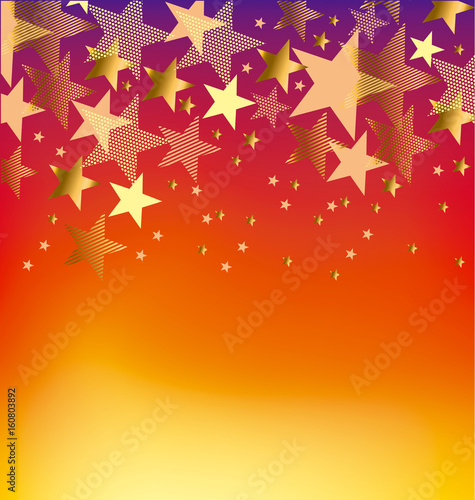 hot color summer poster wit...