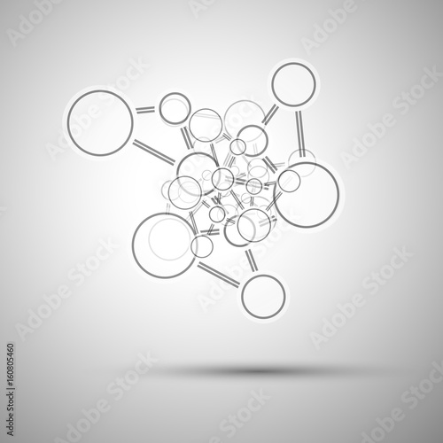 Abstract backgrounds light lines of molecules