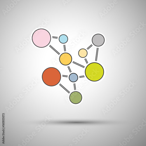 Abstract backgrounds light lines of molecules