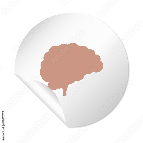 Runder Sticker - Gehirn