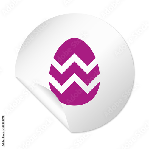 Runder Sticker - Osterei lila