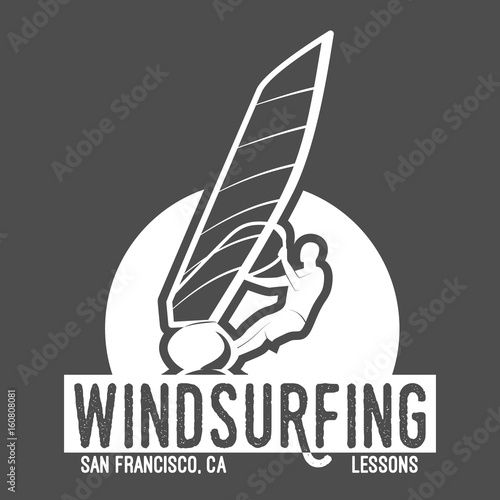 windsurfing badge and logo