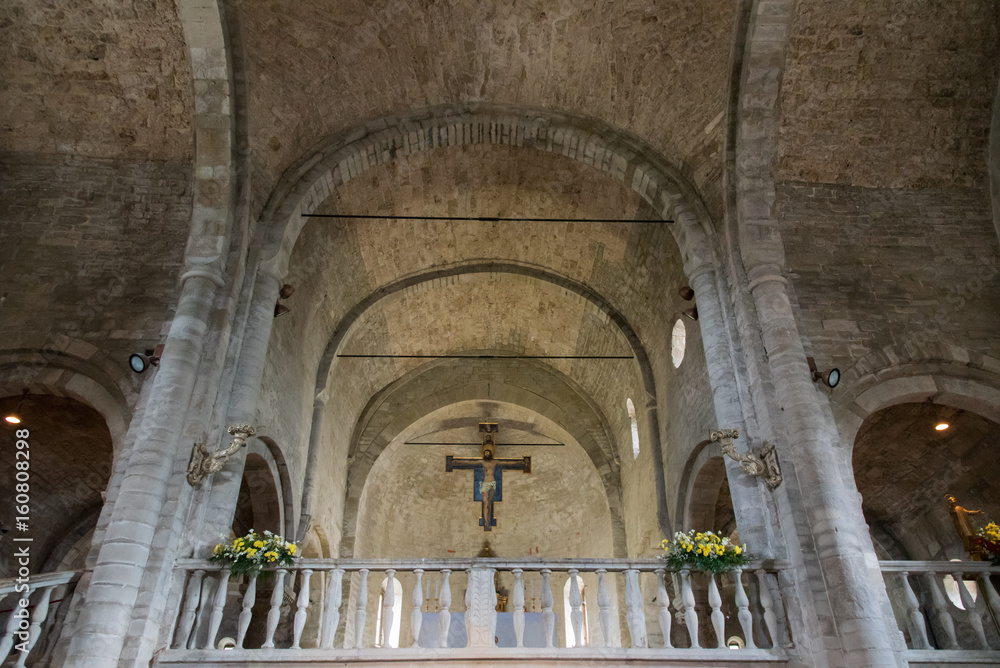 Ancient Romanesque church. San Leo. Rimini