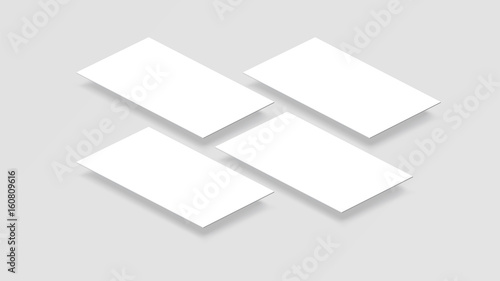 3D Mockup mobile app interface. Blank app screen. Horizontal 9:16 aspect ratio in white color tone created by vector easy to use for user interface and user experience design.
