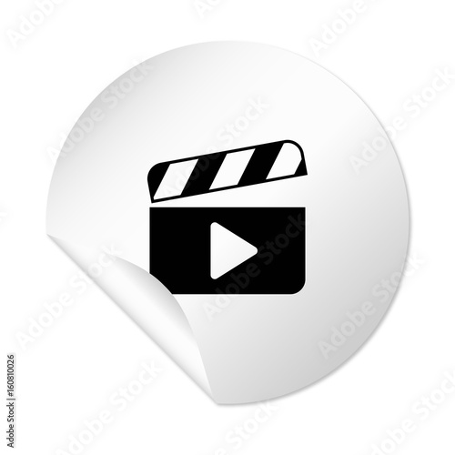 Runder Sticker - Video abspielen