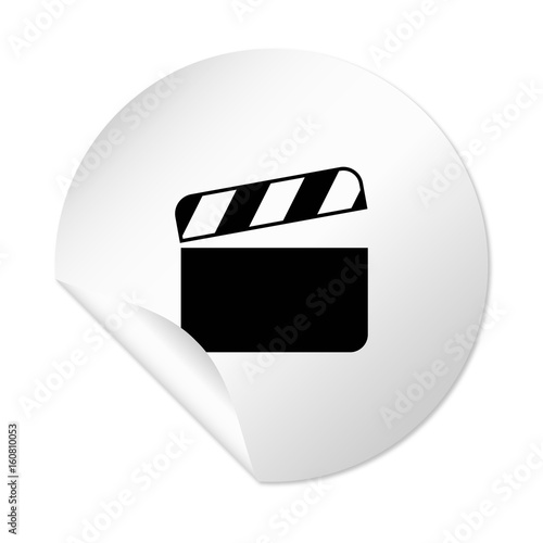 Runder Sticker - Filmklappe