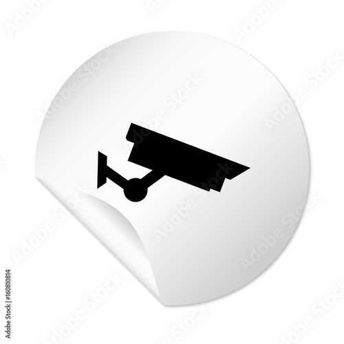 Runder Sticker - Überwachungskamera