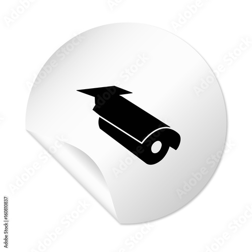 Runder Sticker - Videoüberwachung