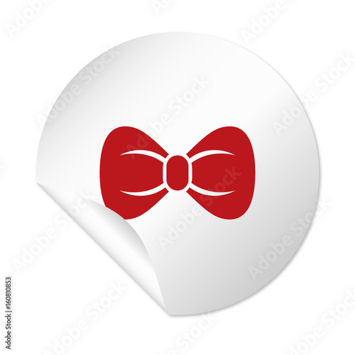 Runder Sticker - Schleife rot