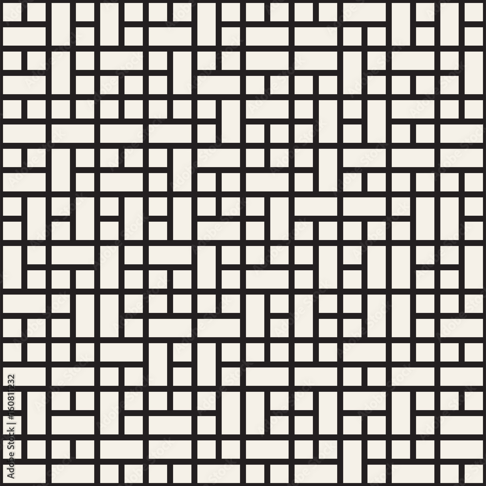 Vector seamless pattern. Mesh repeating texture. Linear grid with chaotic shapes. Stylish geometric lattice design Vector seamless pattern. Mesh repeating texture. Linear grid with chaotic shapes. Stylish geometric lattice design