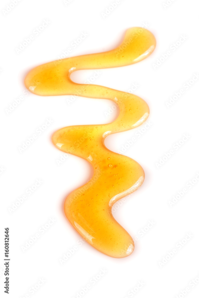 Honey stain isolated on a white background Honey stain isolated on a white background