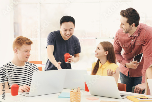 Young people working with l...