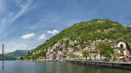 Panoramic view of Como lake, Italy