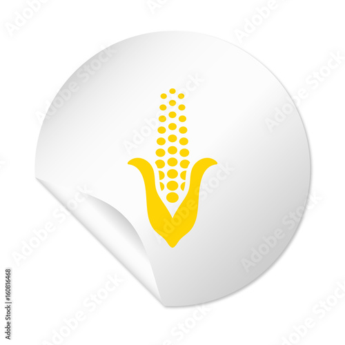 Runder Sticker - Maiskolben gelb