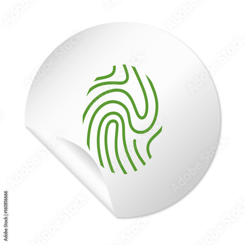 Runder Sticker - Fingerabdruck grün