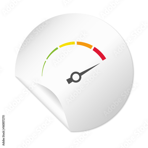 Runder Sticker - Tachometer