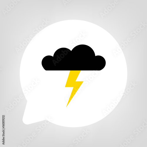 Kreis Sprechblase - Gewitterwolke