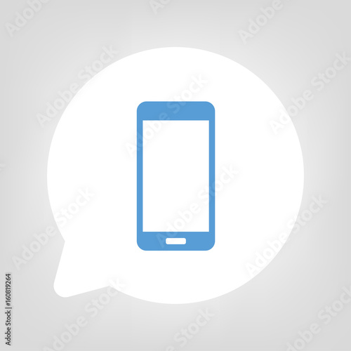 Kreis Sprechblase - Smartphone blau