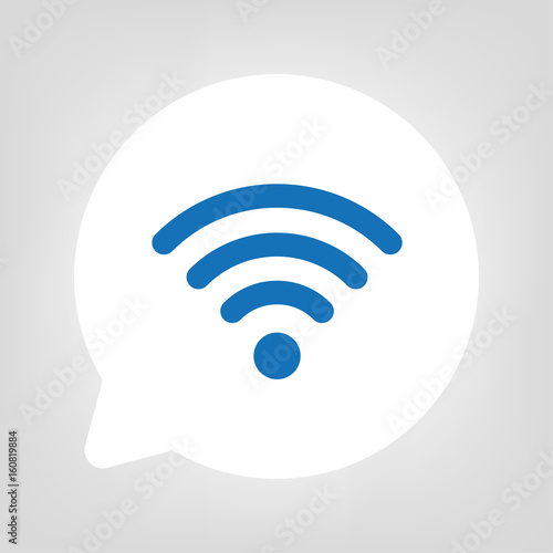 Kreis Sprechblase - Verbindung Signal blau