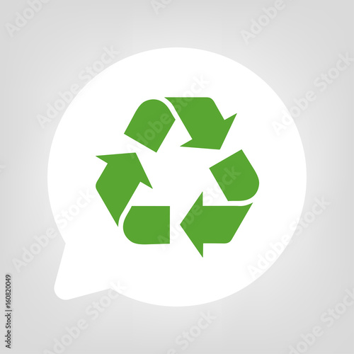 Kreis Sprechblase - Recycling grün