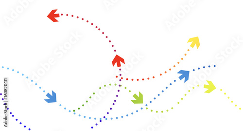 linee colori,frecce, direzioni, ondulazioni