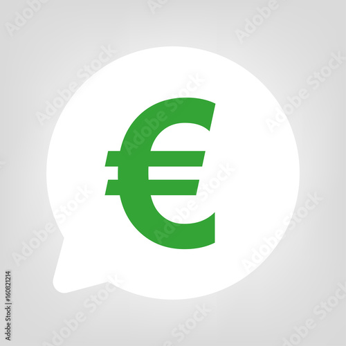 Kreis Sprechblase - Euro Währung grün