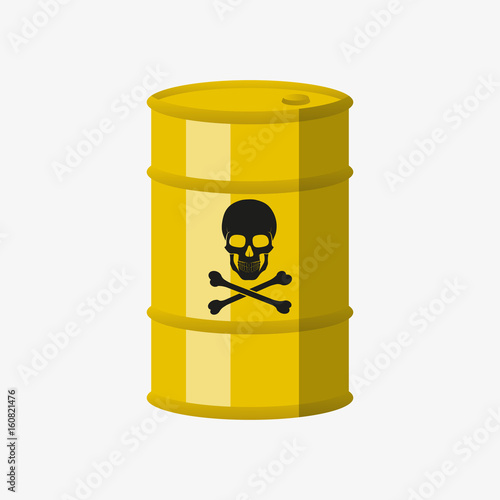 Danger barrel. Vector.