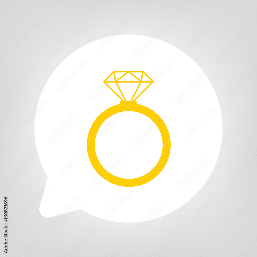 Kreis Sprechblase - Ring mit Diamant Kreis Sprechblase - Ring mit Diamant