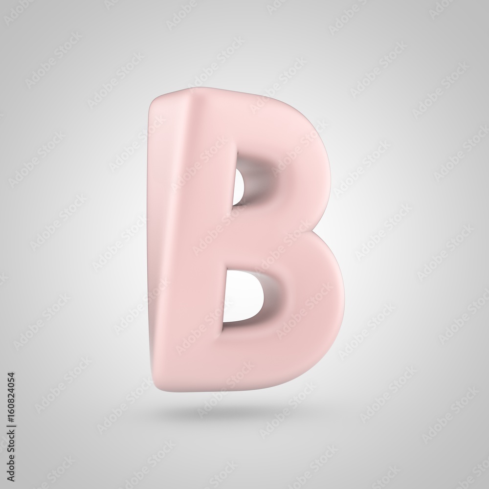 Millennium Pink color letter B uppercase isolated on white background Millennium Pink color letter B uppercase isolated on white background