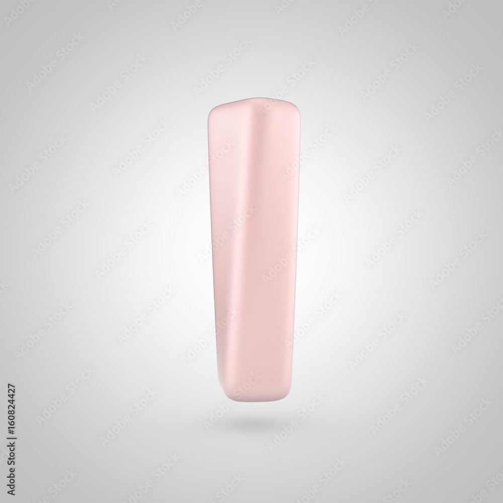 Millennium Pink color letter I uppercase isolated on white background Millennium Pink color letter I uppercase isolated on white background