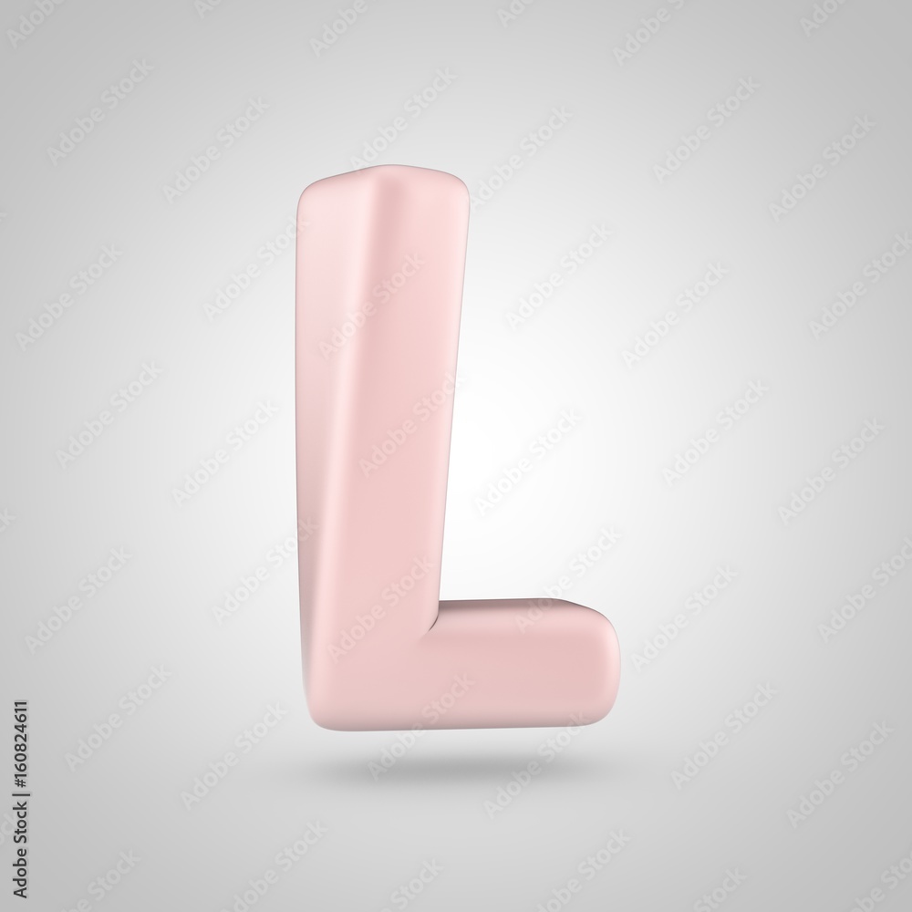 Millennium Pink color letter L uppercase isolated on white background Millennium Pink color letter L uppercase isolated on white background