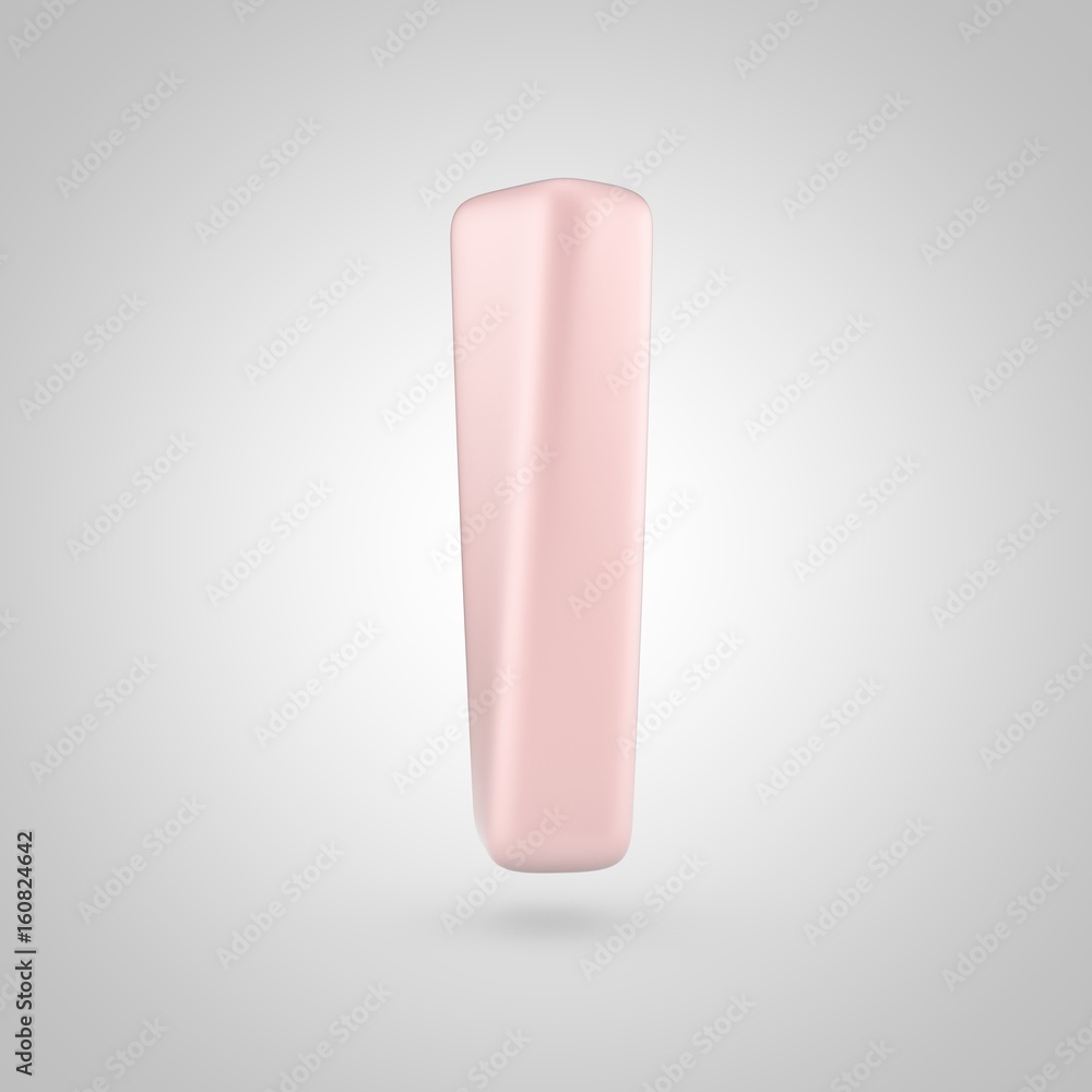 Millennium Pink color letter L lowercase isolated on white background Millennium Pink color letter L lowercase isolated on white background