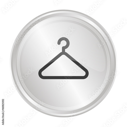 Kleiderbügel - Verchromter Button