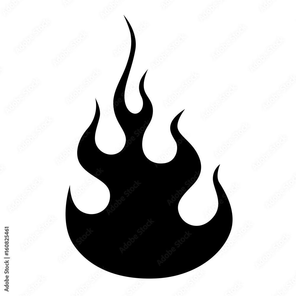 Fire tattoo vector. Fire flames tattoo set. Stock Vector | Adobe Stock