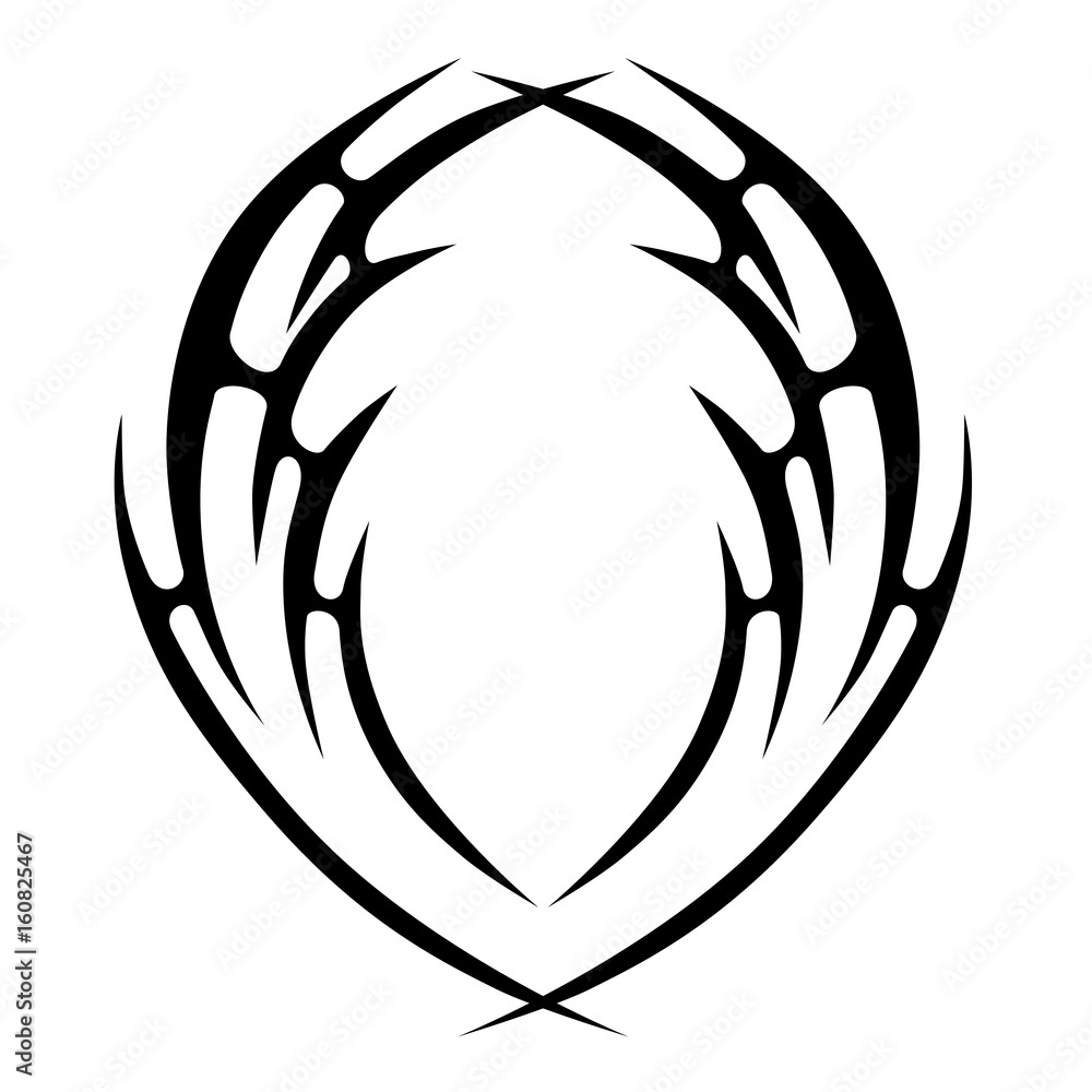 TRIBAL TATTOO ART DESIGNS Sketched Simple Isolated Vector Tattoo Idea