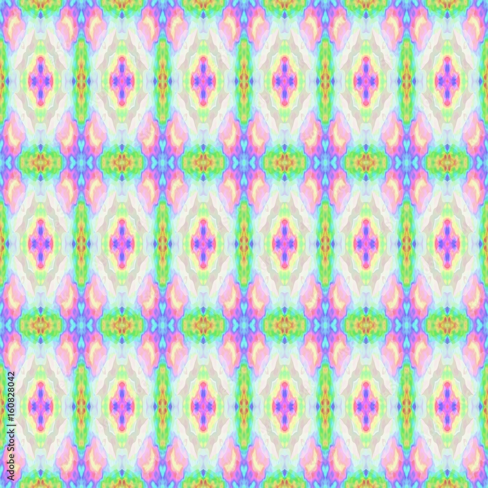 mosaic kaleidoscope seamless pattern texture background - light pastel colors