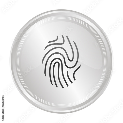 Fingerabdruck - Verchromter Button