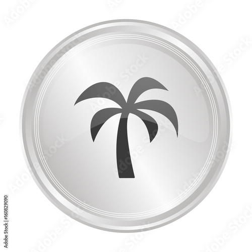 Palme - Verchromter Button