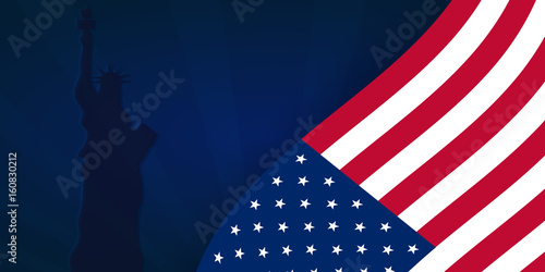 American Independence Day. 4th July. Template background for greeting cards, posters, leaflets and brochure. Vector illustration.