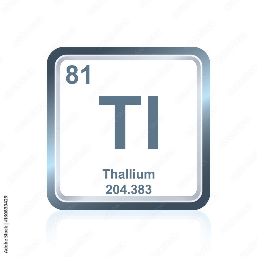 Chemical element thallium from the Periodic Table Chemical element thallium from the Periodic Table