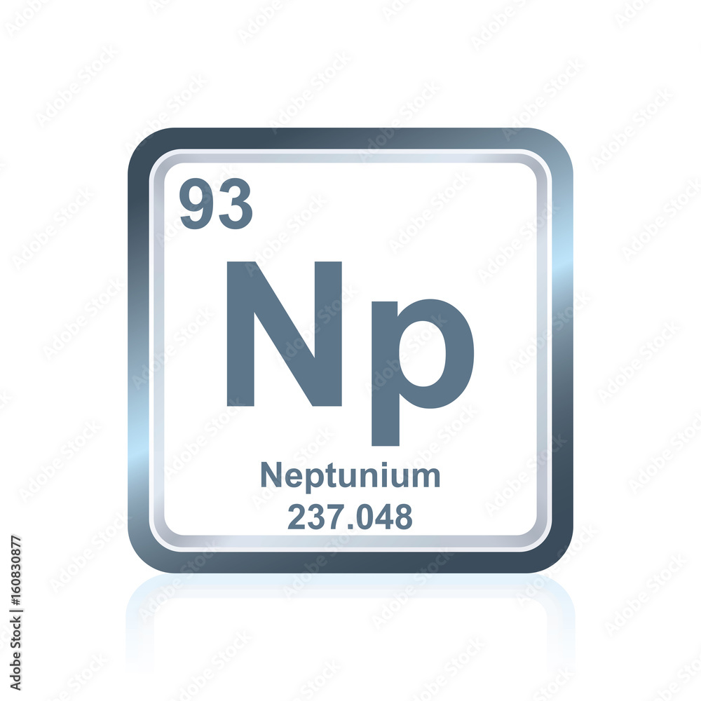 Chemical element neptunium from the Periodic Table Chemical element neptunium from the Periodic Table