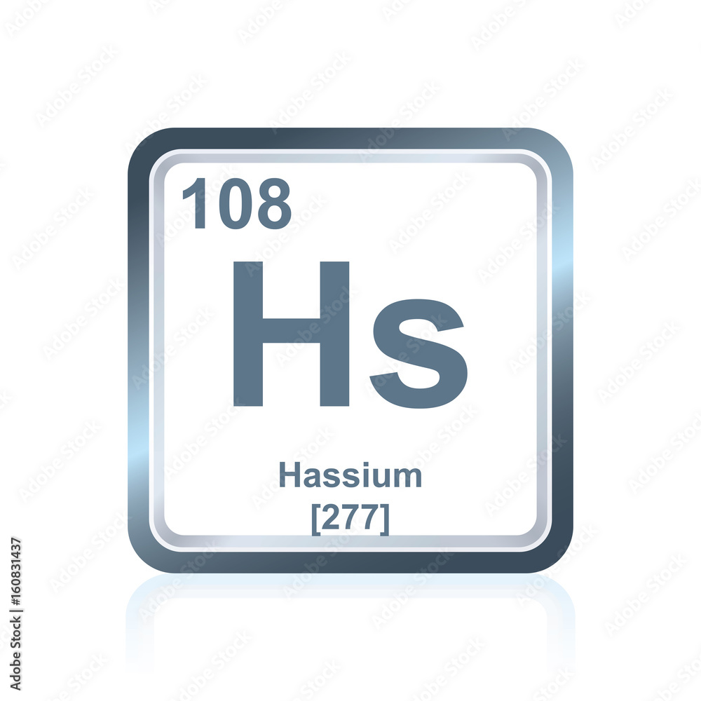 Chemical element hassium from the Periodic Table Chemical element hassium from the Periodic Table